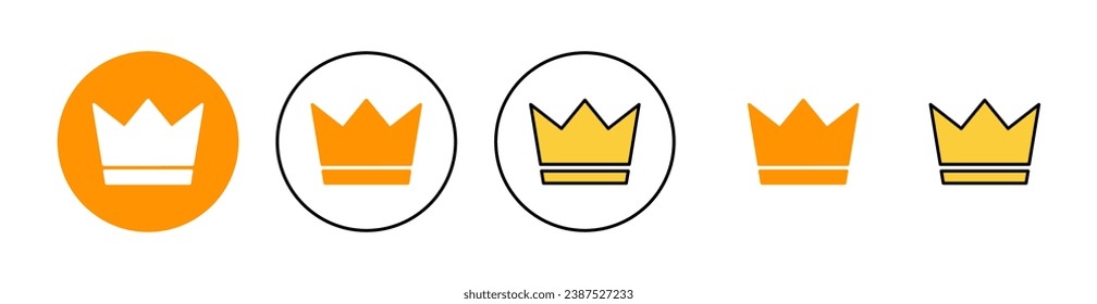 Crown icon set for web and mobile app. crown sign and symbol