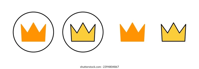Crown icon set for web and mobile app. crown sign and symbol
