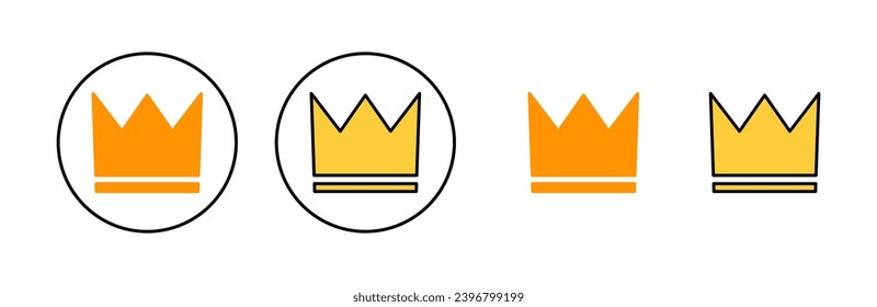 Crown icon set for web and mobile app. crown sign and symbol