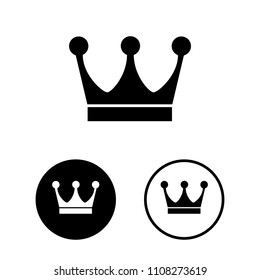 Crown icon set.Vector illustration
