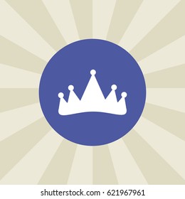 crown icon. sign design. background
