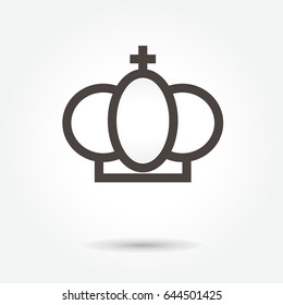 Crown icon. sign design vector. illustration. on white background. logo