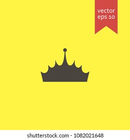 crown. crown icon. sign design. yellow background.