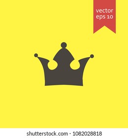 crown. crown icon. sign design. yellow background.