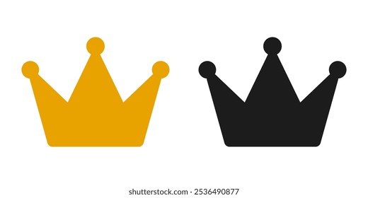 Icono de la corona, signo de la corona, símbolo premium de alta calidad, símbolo de la corona de la silueta