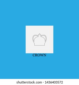 crown icon sign signifier vector