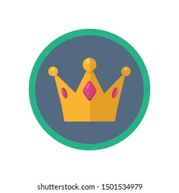 Crown Icon. Crown Sign Symbol. Flat Illustration Of Crown - Vector Icon