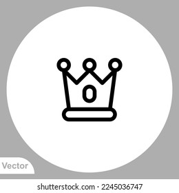 Crown icon sign vector,Symbol, logo illustration for web and mobile