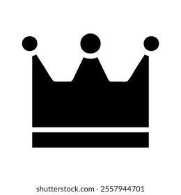 Crown icon silhouette. Concept of power, authority, and leadership.