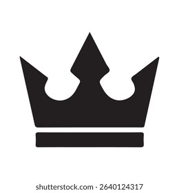 Crown icon silhouette vector illustration. Crown symbol design.