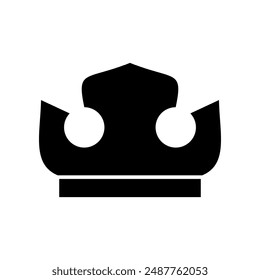 crown icon, silhouette vector isolated on white background. simple and modern design