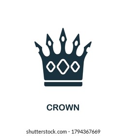 Crown icon. Simple element from jewelery collection. Creative Crown icon for web design, templates, infographics and more