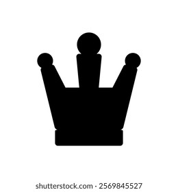 crown icon, simple flat style, illustration, logo sign symbol pictogram template, for ui or ux isolated on white for mobile app, editable