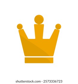 crown icon, simple flat style, illustration, logo sign symbol pictogram template, for ui or ux isolated on white for mobile app, editable