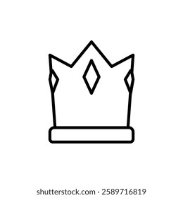crown icon, simple flat style, illustration, logo sign symbol pictogram template, for ui or ux isolated on white for mobile app, editable