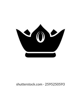 crown icon, simple flat style, illustration, logo sign symbol pictogram template, for ui or ux isolated on white for mobile app, editable