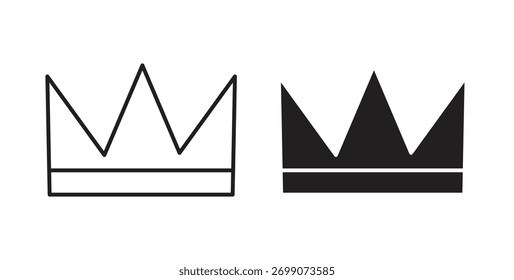 Logotipo abstracto de Diseño gráfico moderno de tendencia plana simple del icono de la corona