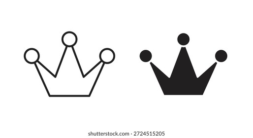 Crown icon in simple flat trend modern graphic design abstract logotype element