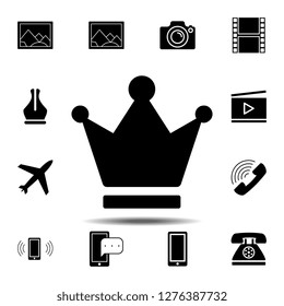 crown icon. Simple glyph vector element of web, minimalistic icons set for UI and UX, website or mobile application