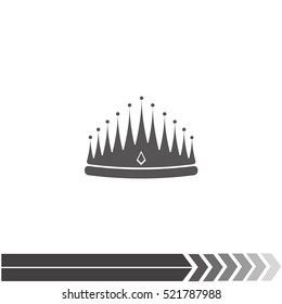 Crown icon. Simple illustration.