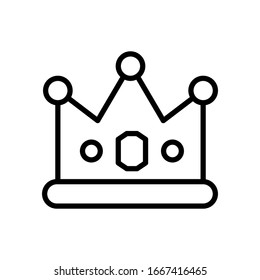Crown icon. Simple line, outline vector elements of success for ui and ux, website or mobile application