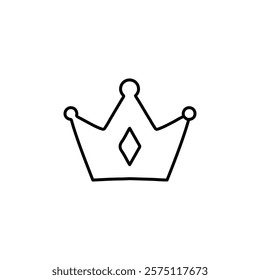 crown icon Simple outline illustration