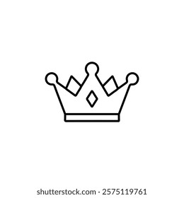 crown icon Simple outline illustration