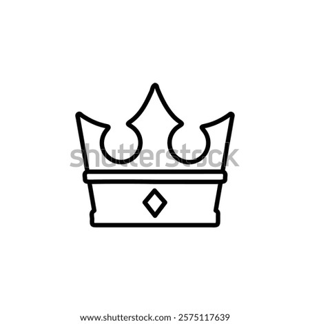 crown icon Simple outline illustration
