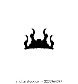 Crown icon. Simple style jewelry shop big sale poster background symbol. Luxury brand logo design element. Crown t-shirt printing. Vector for sticker.