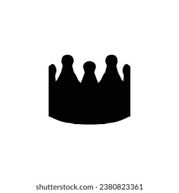 Crown icon. Simple style jewelry shop big sale poster background symbol. Luxury brand logo design element. Crown t-shirt printing. Vector for sticker.