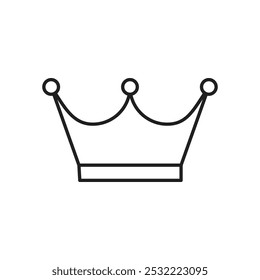 Icono de la corona. icono de línea delgada simple.