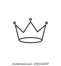 Crown icon. simple thin line vector icon