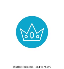 crown icon Simple thin line stroke vector