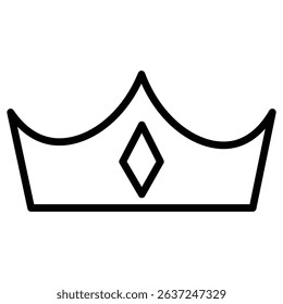crown icon Simple thin line stroke