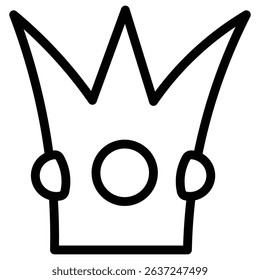 crown icon Simple thin line stroke