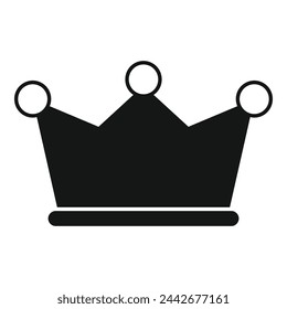 Crown icon simple vector. Metal precious object. Classic model of head wear