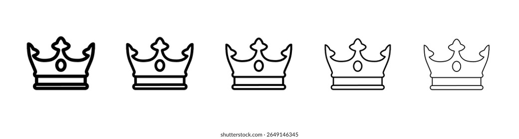 ícone da coroa simples vetor contorno logotipo