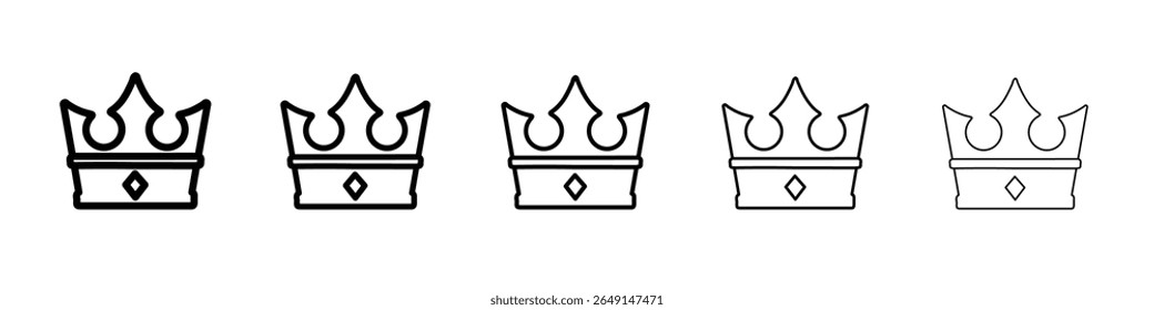 ícone da coroa simples vetor contorno logotipo