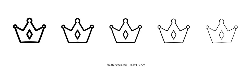 ícone da coroa simples vetor contorno logotipo