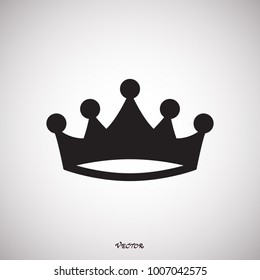 Crown icon. Single high quality outline symbol for web design or mobile app. Black outline pictogram on white background