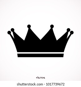 Crown icon. Single high quality outline symbol for web design or mobile app. Black outline pictogram on white background