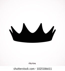 Crown icon. Single high quality outline symbol for web design or mobile app. Black outline pictogram on white background