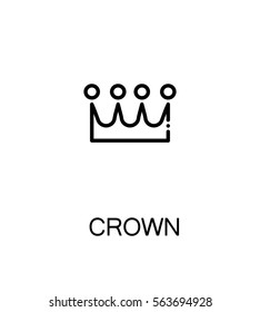 Crown icon. Single high quality outline symbol for web design or mobile app. Thin line sign for design logo. Black outline pictogram on white background