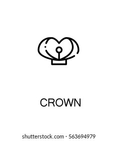 Crown icon. Single high quality outline symbol for web design or mobile app. Thin line sign for design logo. Black outline pictogram on white background