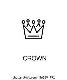 Crown icon. Single high quality outline symbol for web design or mobile app. Thin line sign for design logo. Black outline pictogram on white background