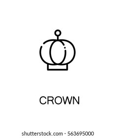 Crown icon. Single high quality outline symbol for web design or mobile app. Thin line sign for design logo. Black outline pictogram on white background