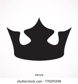 Crown icon. Single high quality outline symbol for web design or mobile app. Black outline pictogram on white background