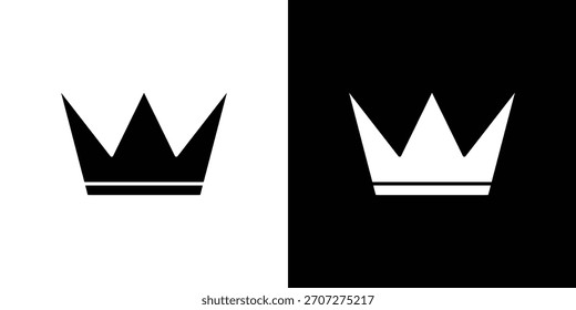 Icono de la corona en conjunto de silueta sólida. Ilustración vectorial.
