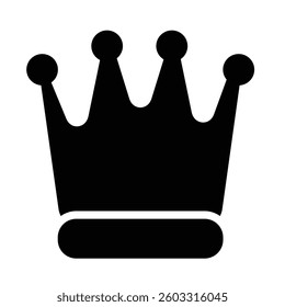 Crown Icon in Solid Style