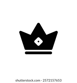 crown icon solid style vector